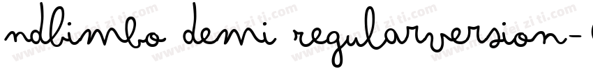 NDBimbo Demi RegularVersion字体转换